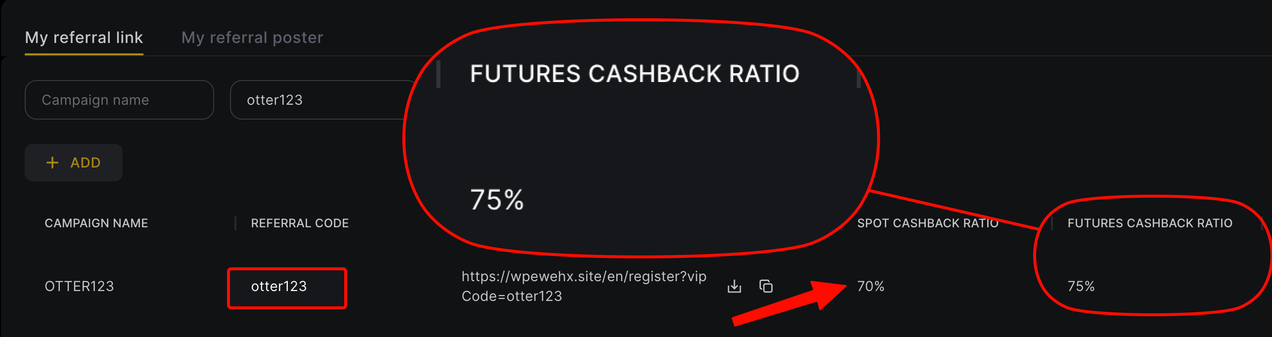 WEEX Referral code otter123